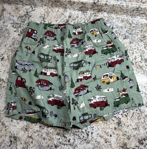 Merona Christmas Camping Pattern Shorts/Boxers New No Tags Small Adult